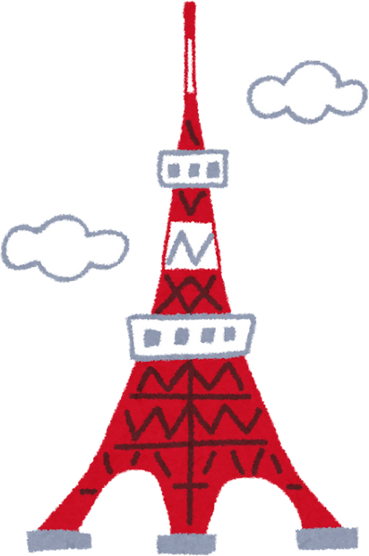 Hand-Drawn Illustration of Tokyo Tower