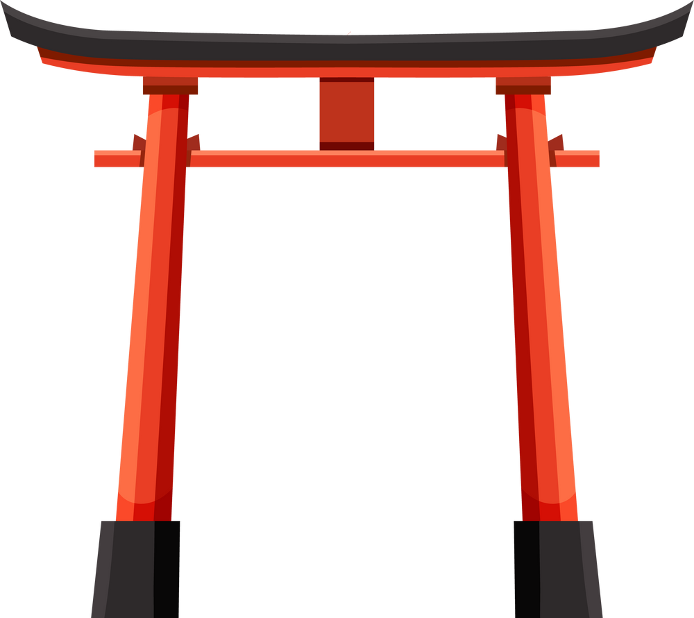 A Torii Gate Landmark of Shinto Shrine in Japan